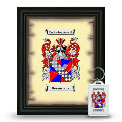 Rosencranz Framed Coat of Arms and Keychain - Black