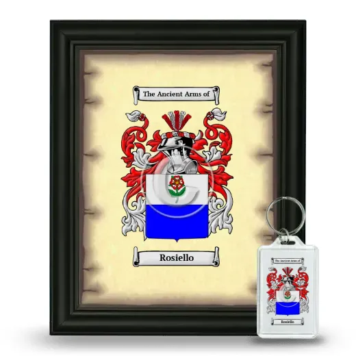 Rosiello Framed Coat of Arms and Keychain - Black