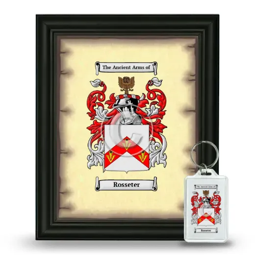 Rosseter Framed Coat of Arms and Keychain - Black