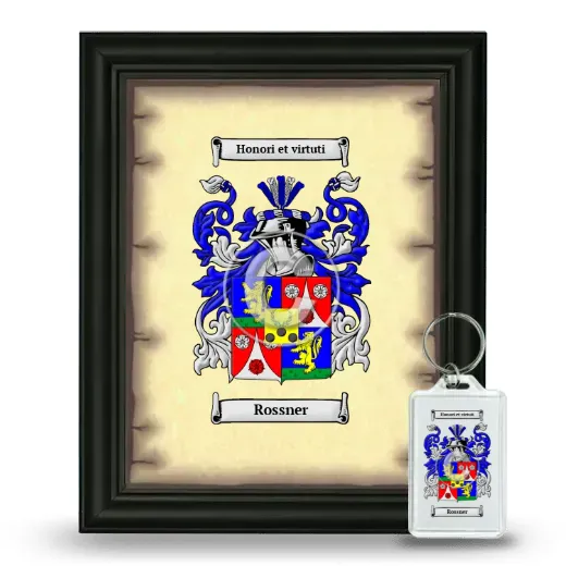 Rossner Framed Coat of Arms and Keychain - Black