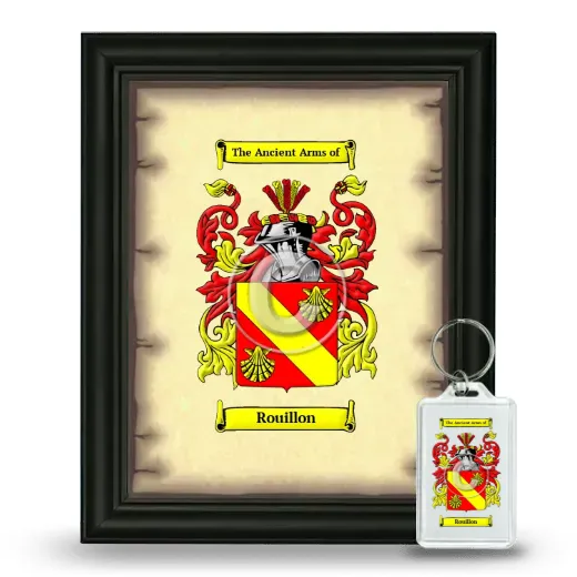 Rouillon Framed Coat of Arms and Keychain - Black