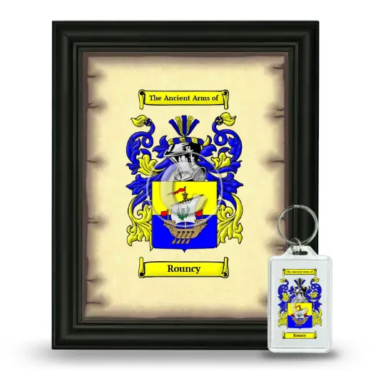 Rouncy Framed Coat of Arms and Keychain - Black