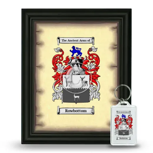 Rowbottom Framed Coat of Arms and Keychain - Black