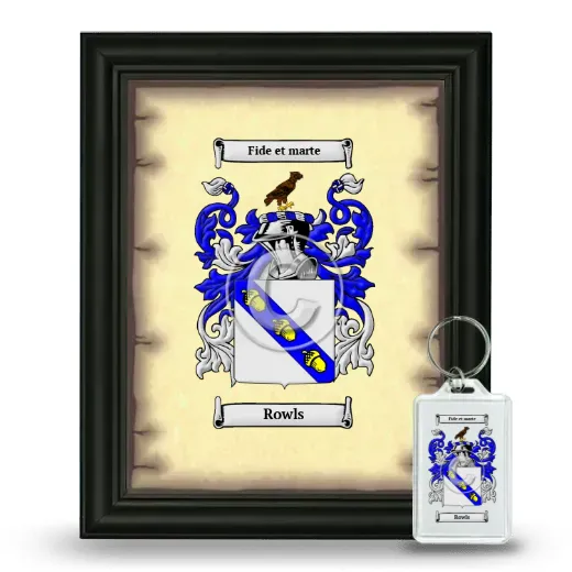 Rowls Framed Coat of Arms and Keychain - Black