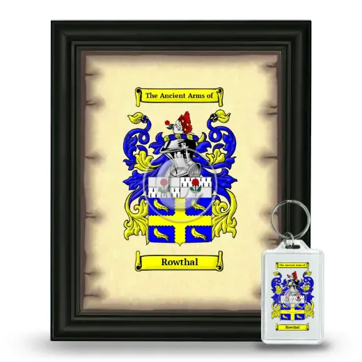 Rowthal Framed Coat of Arms and Keychain - Black