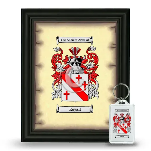 Royall Framed Coat of Arms and Keychain - Black