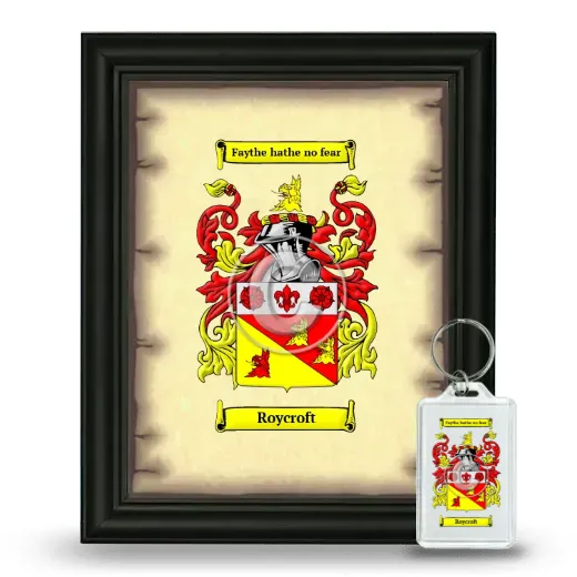 Roycroft Framed Coat of Arms and Keychain - Black