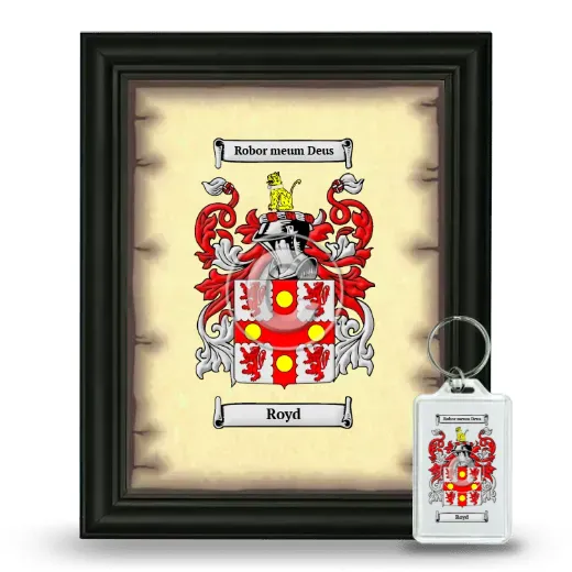 Royd Framed Coat of Arms and Keychain - Black