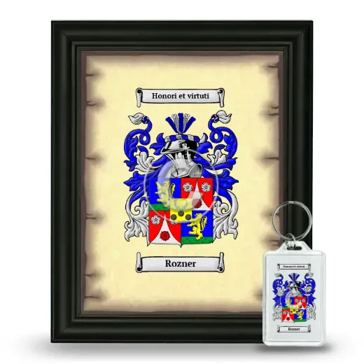 Rozner Framed Coat of Arms and Keychain - Black