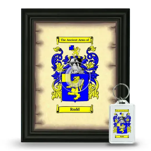 Rudd Framed Coat of Arms and Keychain - Black