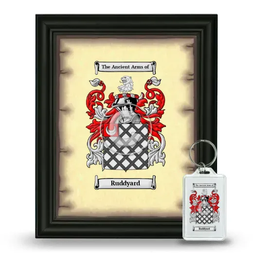 Ruddyard Framed Coat of Arms and Keychain - Black