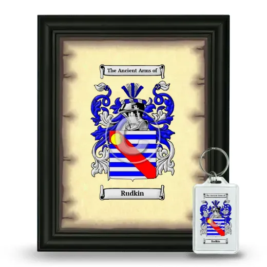 Rudkin Framed Coat of Arms and Keychain - Black