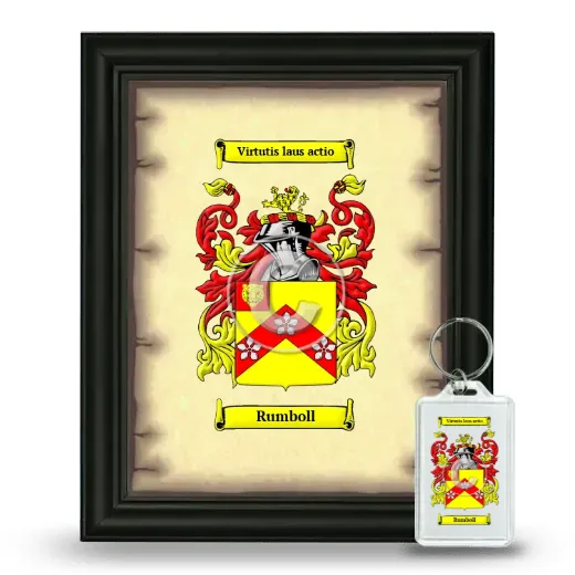 Rumboll Framed Coat of Arms and Keychain - Black