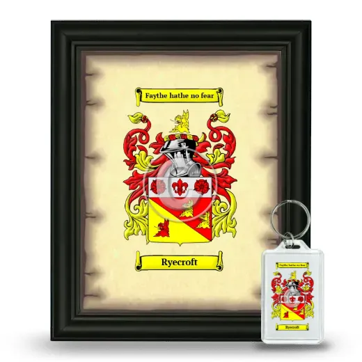 Ryecroft Framed Coat of Arms and Keychain - Black