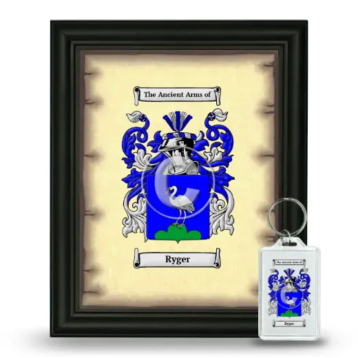 Ryger Framed Coat of Arms and Keychain - Black