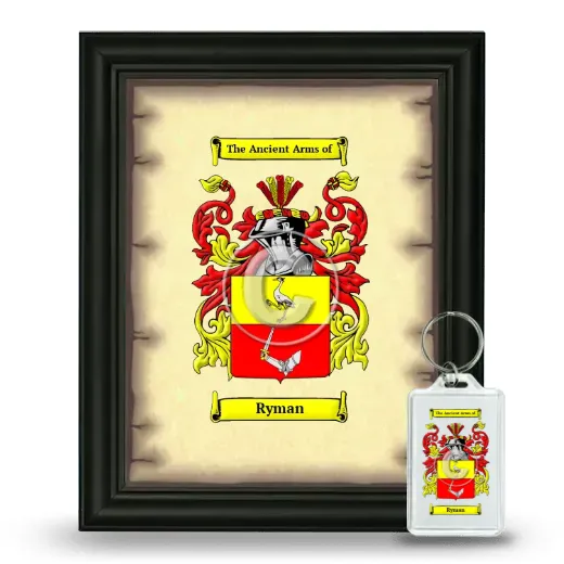 Ryman Framed Coat of Arms and Keychain - Black