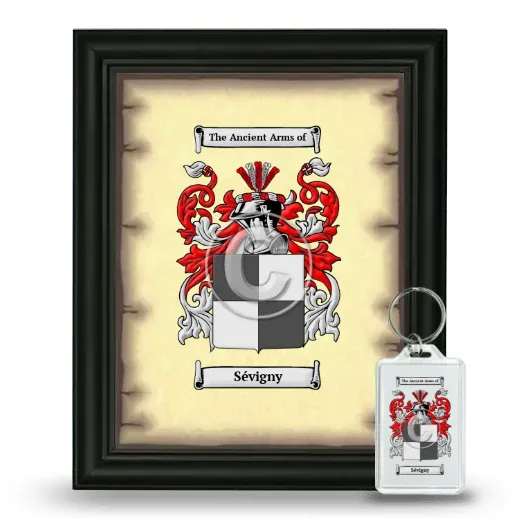 Sévigny Framed Coat of Arms and Keychain - Black