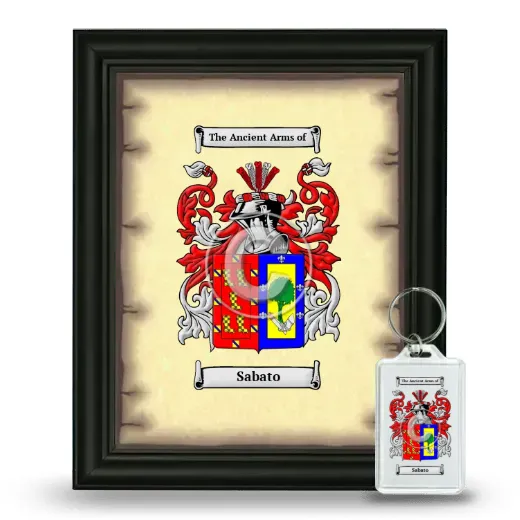 Sabato Framed Coat of Arms and Keychain - Black