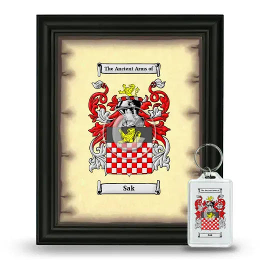 Sak Framed Coat of Arms and Keychain - Black