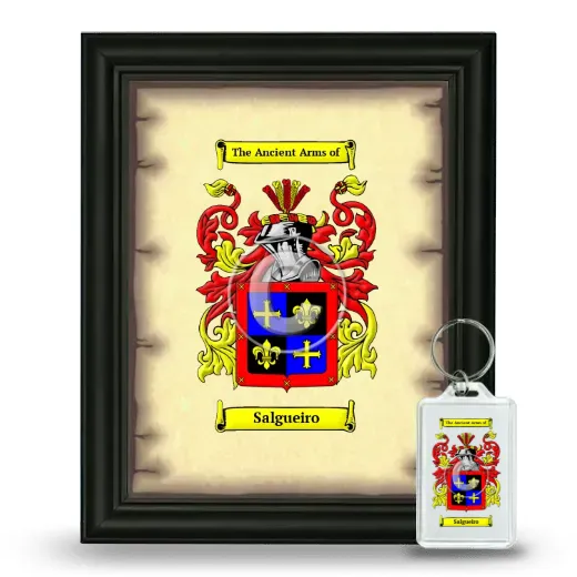 Salgueiro Framed Coat of Arms and Keychain - Black