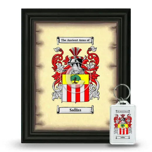 Salliss Framed Coat of Arms and Keychain - Black