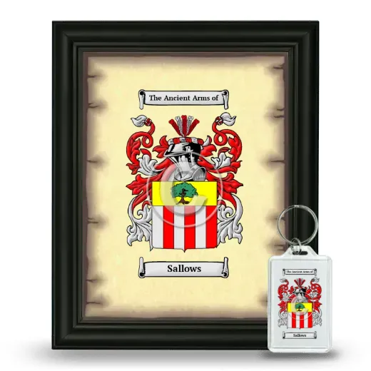 Sallows Framed Coat of Arms and Keychain - Black