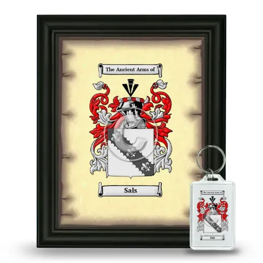 Sals Framed Coat of Arms and Keychain - Black