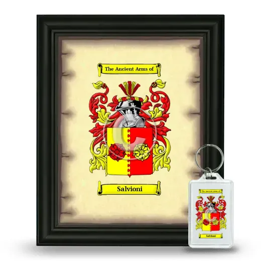 Salvioni Framed Coat of Arms and Keychain - Black