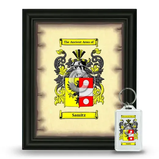 Samitz Framed Coat of Arms and Keychain - Black
