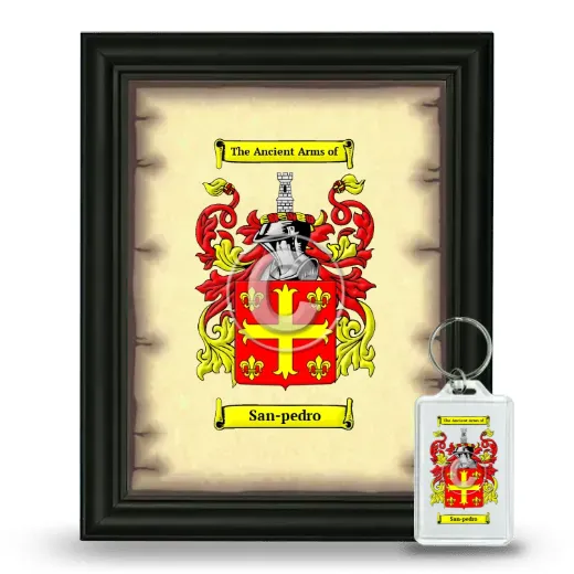San-pedro Framed Coat of Arms and Keychain - Black