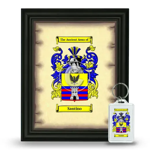Santino Framed Coat of Arms and Keychain - Black