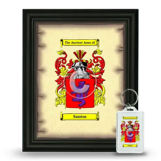 Santos Framed Coat of Arms and Keychain - Black