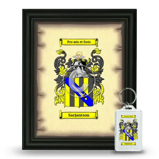 Sarjantson Framed Coat of Arms and Keychain - Black