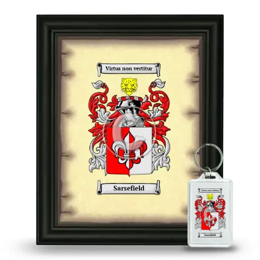 Sarsefield Framed Coat of Arms and Keychain - Black