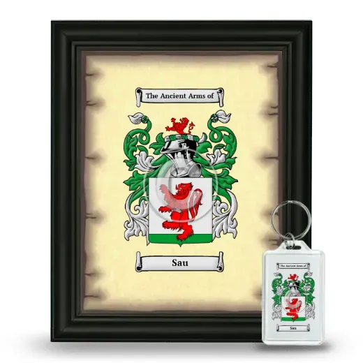 Sau Framed Coat of Arms and Keychain - Black
