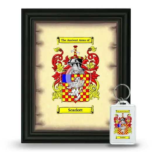 Scarlott Framed Coat of Arms and Keychain - Black