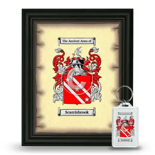 Scarrisbrook Framed Coat of Arms and Keychain - Black