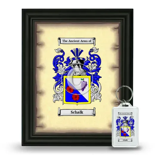 Schalk Framed Coat of Arms and Keychain - Black