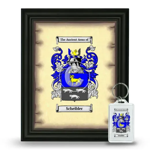 Scheibler Framed Coat of Arms and Keychain - Black