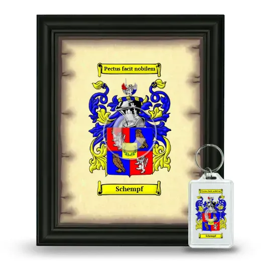Schempf Framed Coat of Arms and Keychain - Black