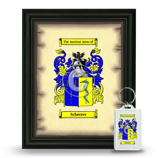 Scherrer Framed Coat of Arms and Keychain - Black
