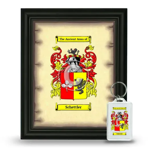 Schettler Framed Coat of Arms and Keychain - Black