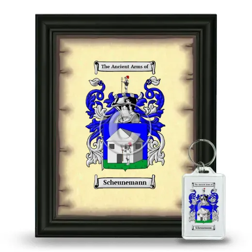 Scheunemann Framed Coat of Arms and Keychain - Black