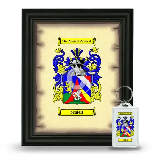 Schleif Framed Coat of Arms and Keychain - Black