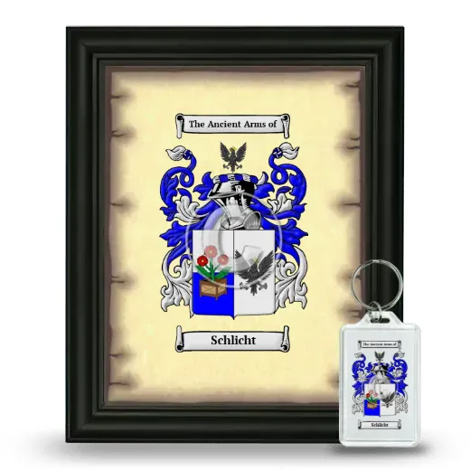 Schlicht Framed Coat of Arms and Keychain - Black