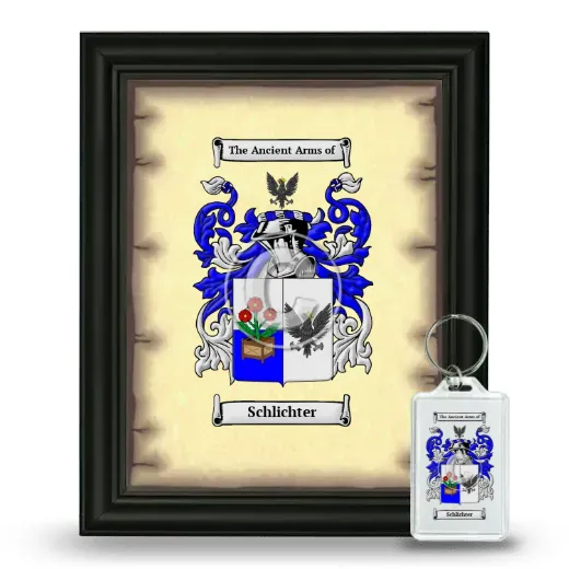 Schlichter Framed Coat of Arms and Keychain - Black