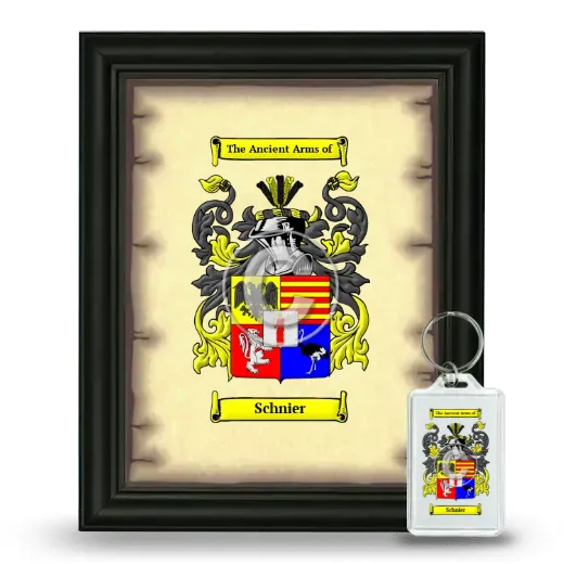 Schnier Framed Coat of Arms and Keychain - Black