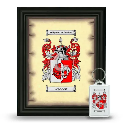 Schobert Framed Coat of Arms and Keychain - Black