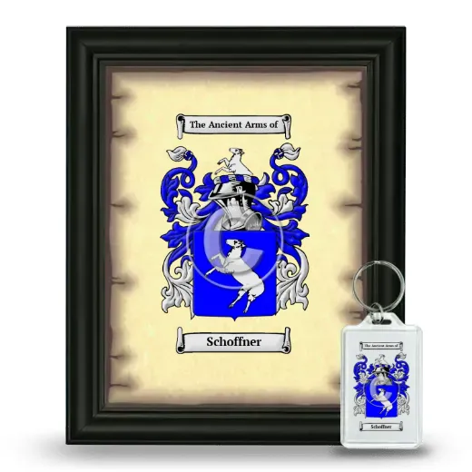 Schoffner Framed Coat of Arms and Keychain - Black