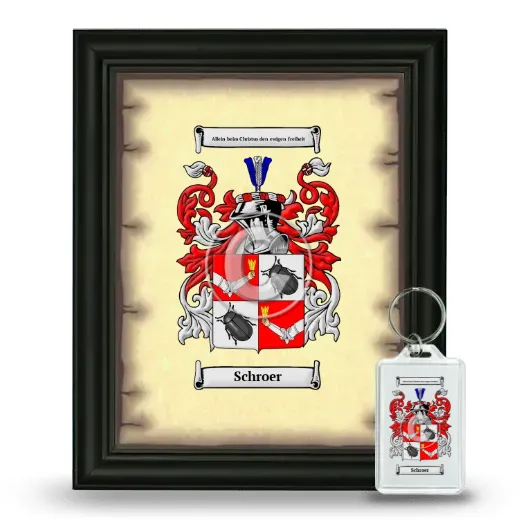 Schroer Framed Coat of Arms and Keychain - Black